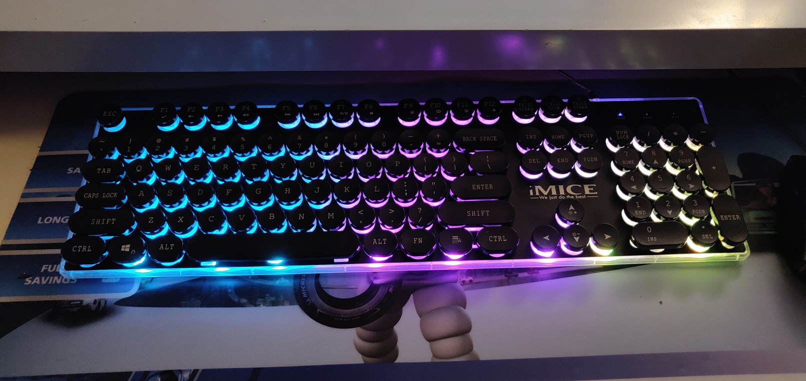 iMice AK-700 Retro LED toetsenbord