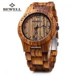 Bewell ZS-W086B horloge-hout