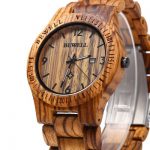 Bewell ZS-W086B horloge-hout