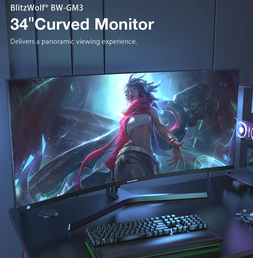 BlitzWolf BW-GM3 34 Curved Gaming Monitor