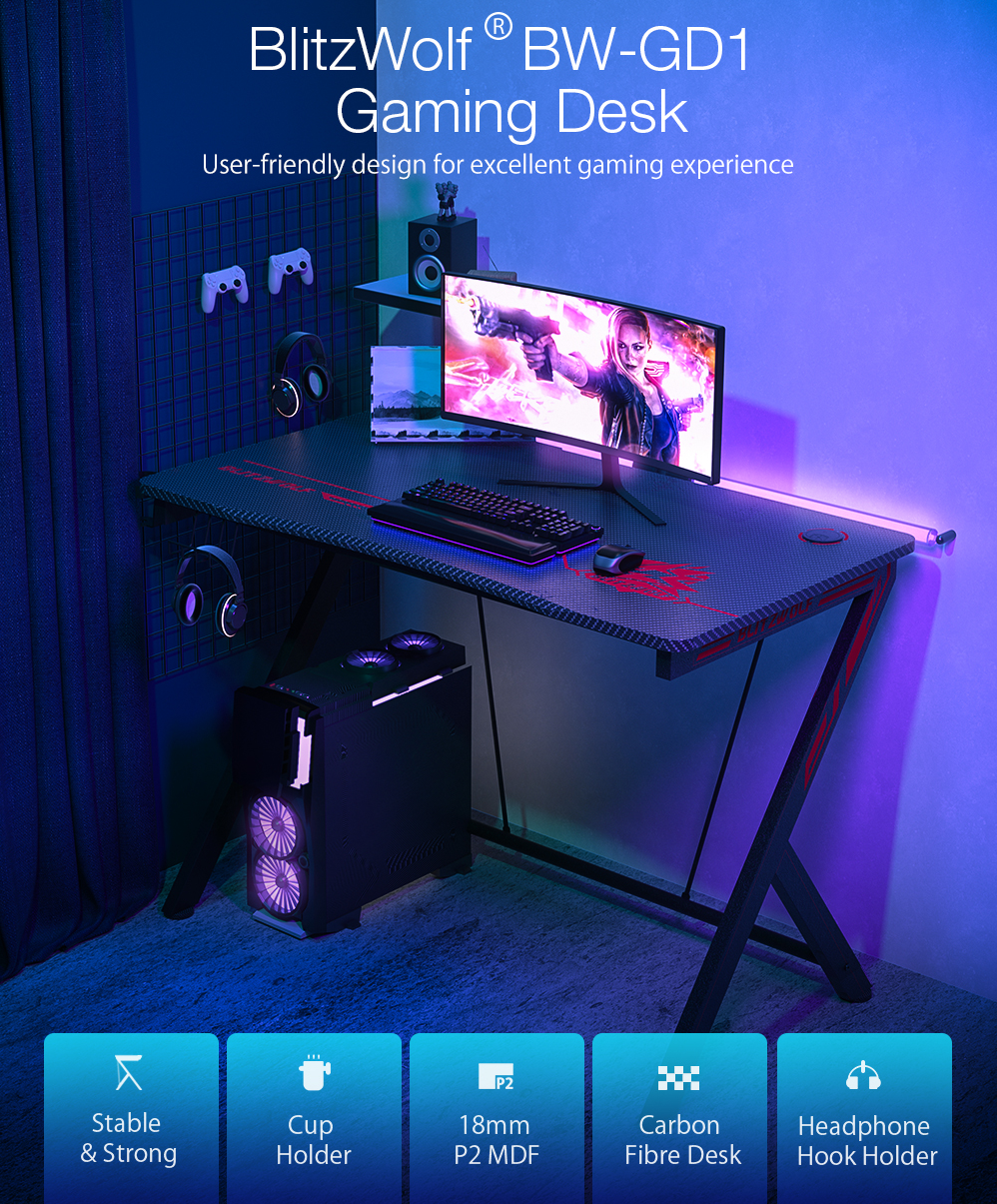 Blitzwolf BW-GD1 Gaming Desk