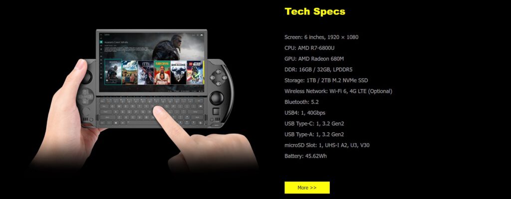 GPD WIN 4 Gaming Handheld console