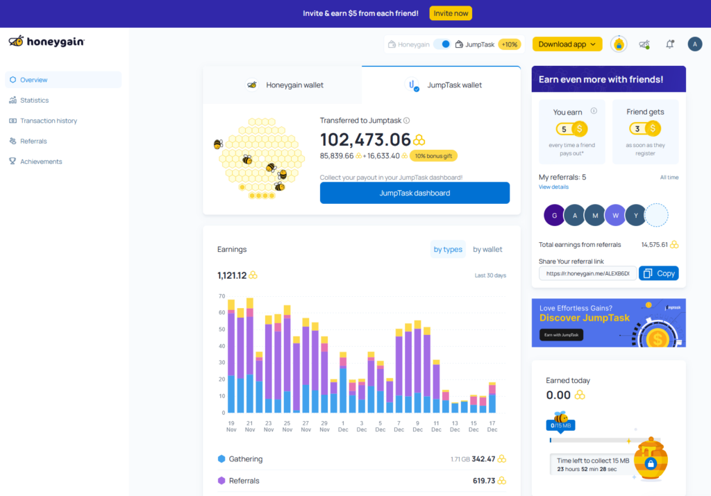 JMPT Crypto honeygain