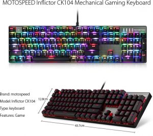 Motospeed Inflictor CK104 LED Gaming Keyboard