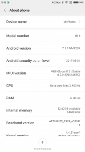 Xiaomi Mi 6 Mi6 Smartphone