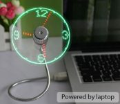 USB FAN with clock