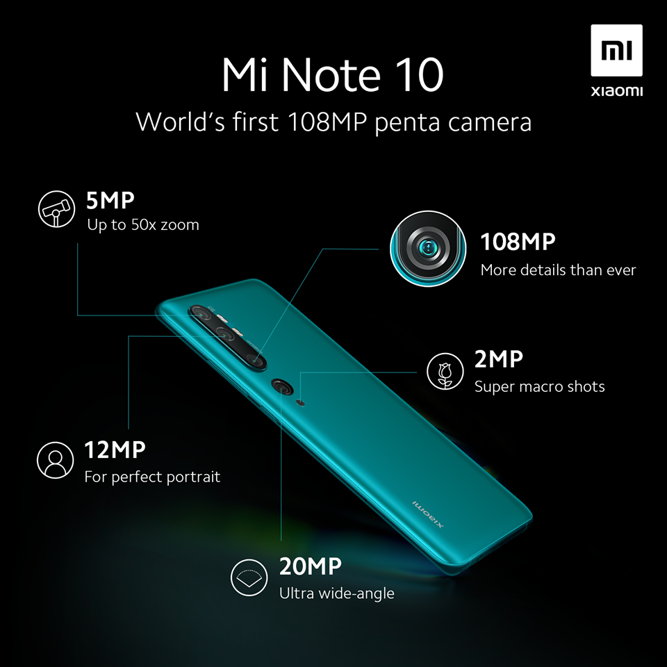 Xiaomi Mi Note 10 Smartphone
